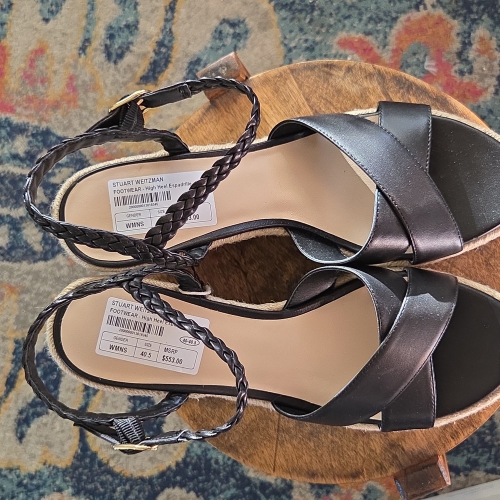 Stuart Weitzman Catlina Espadrille Wedge Heel Size 40.5 NWT - Picture 10 of 12